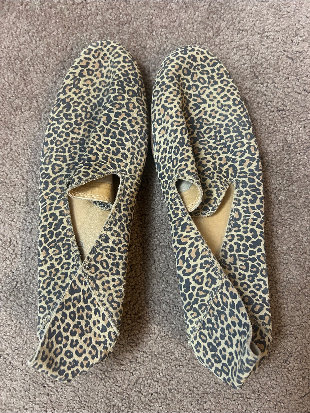 Lucky Brand Women's Leopard Print Slip-On Flats - Tan and Black